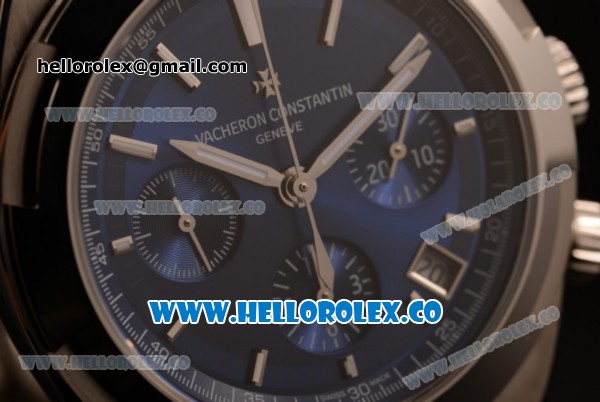 Vacheron Constantin Overseas Chrono Miyota 9015 Automatic Steel Case with Blue Dial and Steel Bracelet - Click Image to Close